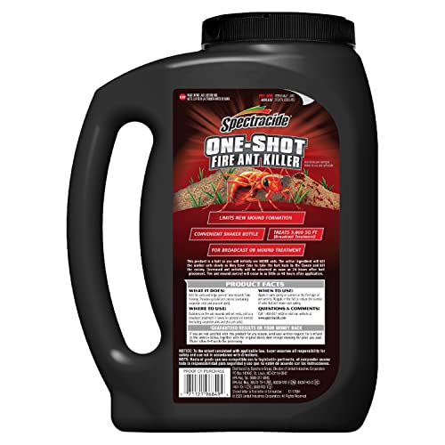 Spectracide One Shot Fire Ant Killer, Fire Ant Bait, Controls Fire Ants for 3 Months, 1.5 lb