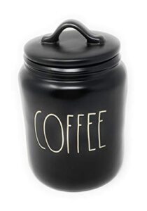 rae dunn by magenta coffee ceramic ll medium 8 x 5 canister (black)
