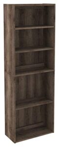signature design by ashley arlenbry modern farmhouse 71" bookcase with 4 shelves, weathered oak gray