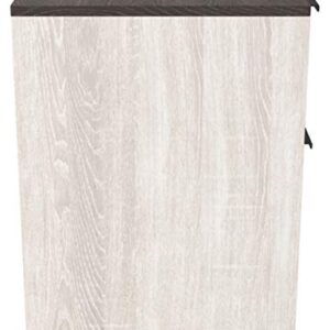 Signature Design by Ashley Dorrinson Modern Farmhouse Filing Cabinet with 2 Drawers, Whitewash & Brown