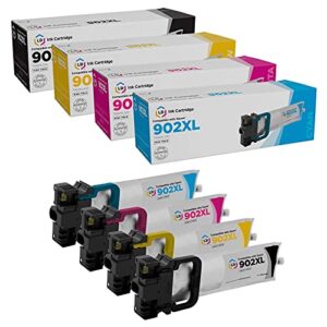 ld products remanufactured ink cartridge replacements for epson 902xl high capacity (black, cyan, magenta, yellow, 4-pack) for use in workforce pro: wf-c5210, wf-c5290, wf-c5710, wf-c5790 & wf-c5790dw