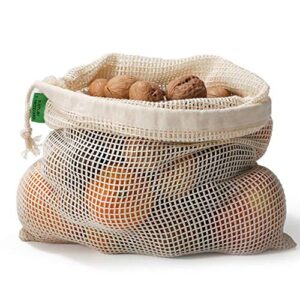 akoak 2 pcs supermarket fruit and vegetable all-cotton reusable shopping eco-bag drawstring all-cotton mesh bag