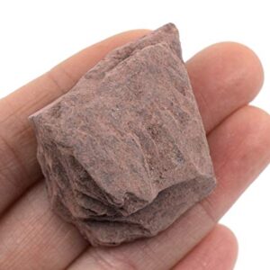 6PK Raw Red Slate, Metamorphic Rock Specimens - Approx. 1" - Geologist Selected & Hand Processed - Great for Science Classrooms - Class Pack - Eisco Labs