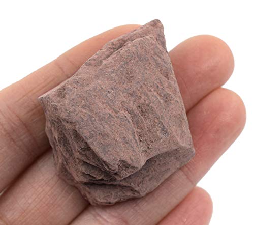 6PK Raw Red Slate, Metamorphic Rock Specimens - Approx. 1" - Geologist Selected & Hand Processed - Great for Science Classrooms - Class Pack - Eisco Labs