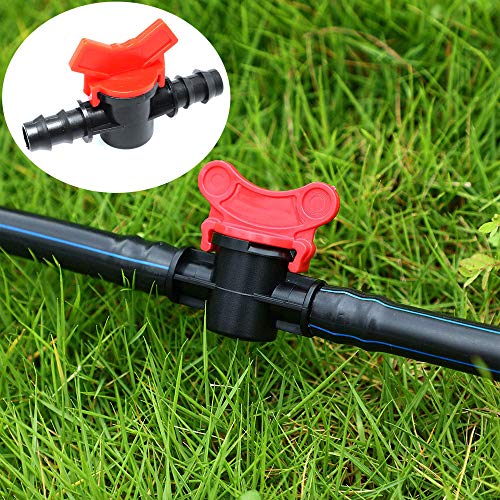 DGZZI Barbed Ball Valve 4PCS 1/2-Inch ID In-Line Ball Valve Shut-Off Switch with Hose Barb for Drip Irrigation and Aquariums