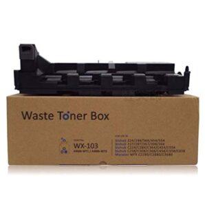 compatible with minolta wx-103 waste toner box kemei bizhub c 224 284 364 recycling bin waste toner bin