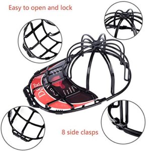 Der Rose 3 Pack Hat Washer Baseball Hat Cleaner Cap Washer Hat Washing Cage Holder Frame for Washing Machine (Black hat washer 3pcs)