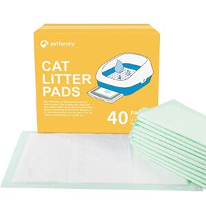 petfamily cat litter box pads-generic refill for tidy cats breeze litter system,litter box pads 16.9” x 11.4”-40 count