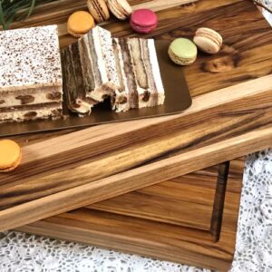 Large Teak Wood Cutting Board - Juice Groove, Reversible, Hand Grips (Edge Grain, 18 x 14 x 1.25 inches | Large)