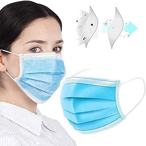 TATUBE 50Pcs Mouth, Disposable Face Mask for Unisex Outdoor, Protection Anti Dust Mask