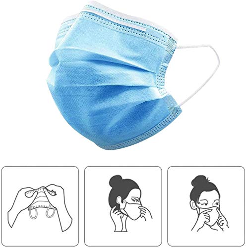 TATUBE 50Pcs Mouth, Disposable Face Mask for Unisex Outdoor, Protection Anti Dust Mask