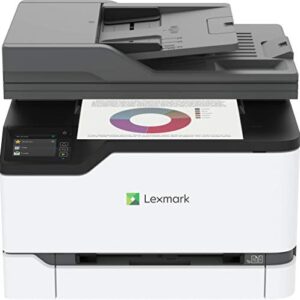lexmark mc3426adw color laser multifunction product with print, copy, fax, scan and wireless capabilities, plus full-spectrum security and print speed up to 26 ppm* (40n9360), white, small