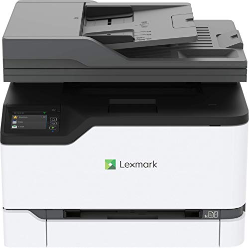 Lexmark MC3426adw Color Laser Multifunction Product with Print, Copy, Fax, Scan and Wireless Capabilities, Plus Full-Spectrum Security and Print Speed up to 26 ppm* (40N9360), White, Small