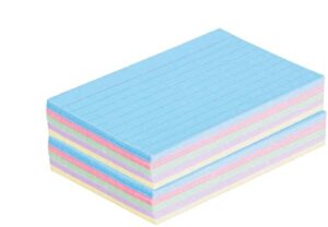 1intheoffice ruled 4" x 6" index cards, assorted pastel, 200/pack