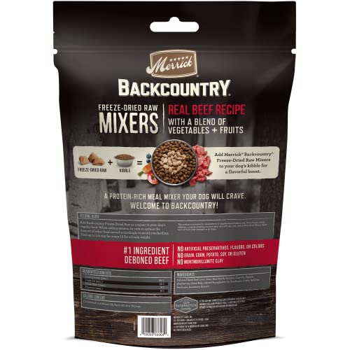 Merrick Backcountry Freeze Dried Raw Grain Free Dry Dog Food Meal Mixers with Real Meat 12.5 Ounce (Pack of 1)