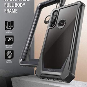 Poetic Guardian Series Case for Moto G Power (2020), [Not Fit 2021 Version & MOTO G8 POWER (INTERNATIONAL VERSION)] Full-Body Hybrid Shockproof Bumper Cover with Built-In-Screen Protector, Black/Clear