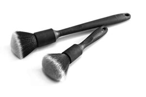 maxshine ever so soft (ess) detailing brush set (long, short) – excellent elastic memory, bend recovery, quality rubber handle, gently removing dirt & dust, no scratches