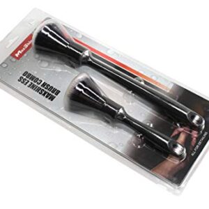 Maxshine Ever So Soft (ESS) Detailing Brush Set (Long, Short) – Excellent Elastic Memory, Bend Recovery, Quality Rubber Handle, Gently Removing Dirt & Dust, No Scratches