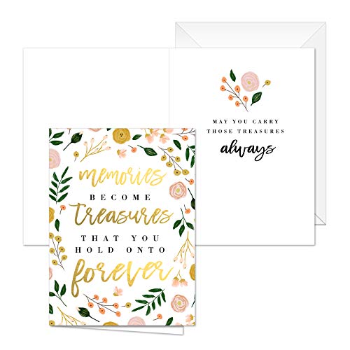 Canopy Street Modern Floral Sympathy Cards / 25 Sympathy Cards / 5 Floral Thinking Of You Greeting Card Designs / 4 5/8" x 6 1/4" Condolences Note Cards
