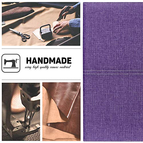 Toplive Padfolio 3 Ring Binder (1'' Round Ring) Business Portfolio Folder for Interview, Conference and Presentation, Purple