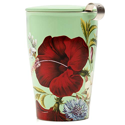 Tea Forté Kati Cup Fleur | Mug Removable Stainless Steel Infuser Cup | Quality Porcelain | 350 ml