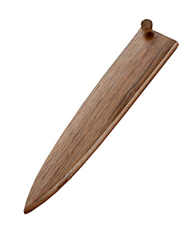 Aibote Handmade Natural Black Walnut Univeral Japanese Sashimi Knife Sheath Wooden Cover Chef Knives Cases Holders Protectors for Yanagiba Sujihiki Slicer(8.5 inch)