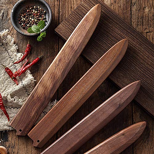 Aibote Handmade Natural Black Walnut Univeral Japanese Sashimi Knife Sheath Wooden Cover Chef Knives Cases Holders Protectors for Yanagiba Sujihiki Slicer(8.5 inch)