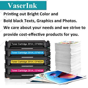 5 Pack(2BK/1C/1Y/1M) 201A CF400A CF401A CF402A CF403A Toner Cartridge Replacement for HP Color Laserjet Pro MFP M277n M277dw M277c6 M274n Pro M252dw M252n - by VaserInk