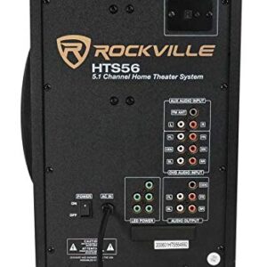 Rockville Hybrid Home Theater Karaoke Machine System w/8" Sub+(2) Wireless Mics