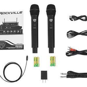 Rockville Hybrid Home Theater Karaoke Machine System w/8" Sub+(2) Wireless Mics