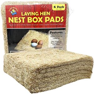 cackle hatchery laying hen nest box pads - 13" x 13" (6 pack)