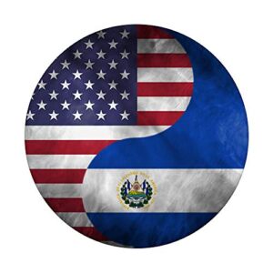 USA and El Salvador Yin Yang - Salvadoran American Flag PopSockets Swappable PopGrip