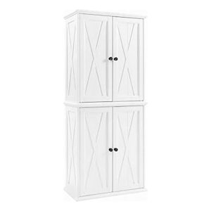 crosley furniture clifton tall pantry, 2 stackable pantries, distressed white