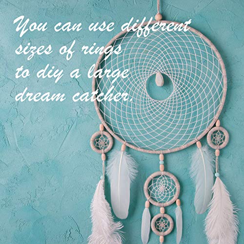 24 Pieces Metal Rings Hoops Metal Dream Catcher Rings Metal Macrame Rings Steel Craft Rings Metal Floral Hoop for Wreaths Macrame Projects(Gold, 3.5/5/ 7.5/10/ 12/16 cm)