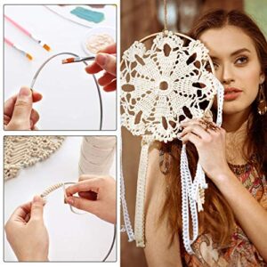 24 Pieces Metal Rings Hoops Metal Dream Catcher Rings Metal Macrame Rings Steel Craft Rings Metal Floral Hoop for Wreaths Macrame Projects(Gold, 3.5/5/ 7.5/10/ 12/16 cm)