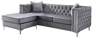 glory furniture sofa chaise, gray