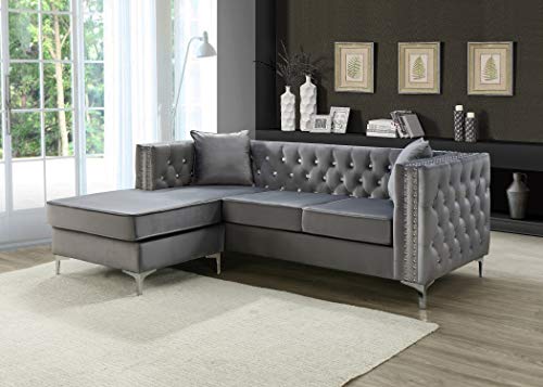 Glory Furniture Sofa Chaise, GRAY