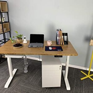 VWINDESK 60Inch Natural Bamboo Desk Table Top Only, Matching with Electric Adjustable Standing Desk Frame, Durable, Sustainable with 80mm Grommet Holes(30" x 60" x 1") Round Angle