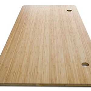 VWINDESK 60Inch Natural Bamboo Desk Table Top Only, Matching with Electric Adjustable Standing Desk Frame, Durable, Sustainable with 80mm Grommet Holes(30" x 60" x 1") Round Angle