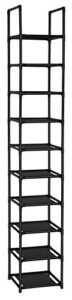 fiducial home 10 tiers shoe rack space saving vertical single pairs sturdy shoe shelf storage organizer