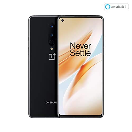 OnePlus 8 (5G) Dual-SIM IN2013 128GB/8GB RAM (GSM + CDMA) Factory Unlocked Android Smartphone (Onyx Black)- International Version