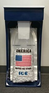 sr3d ice bagger with 1 free wicket of 8lb american flag ice bags