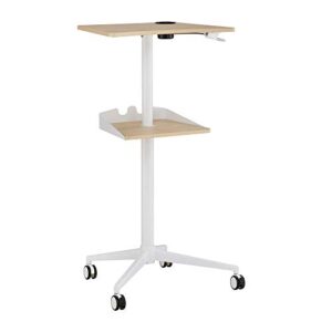safco products 1944na vum pneumatic height-adjustable stand-up mobile laptop computer workstation, mobile computer cart, 22.875" d x 30.75" w x 48.25" h