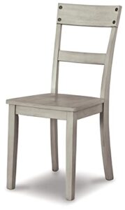 signature design by ashley loratti modern farmhouse weathered wood dining chair, 2 count, gray