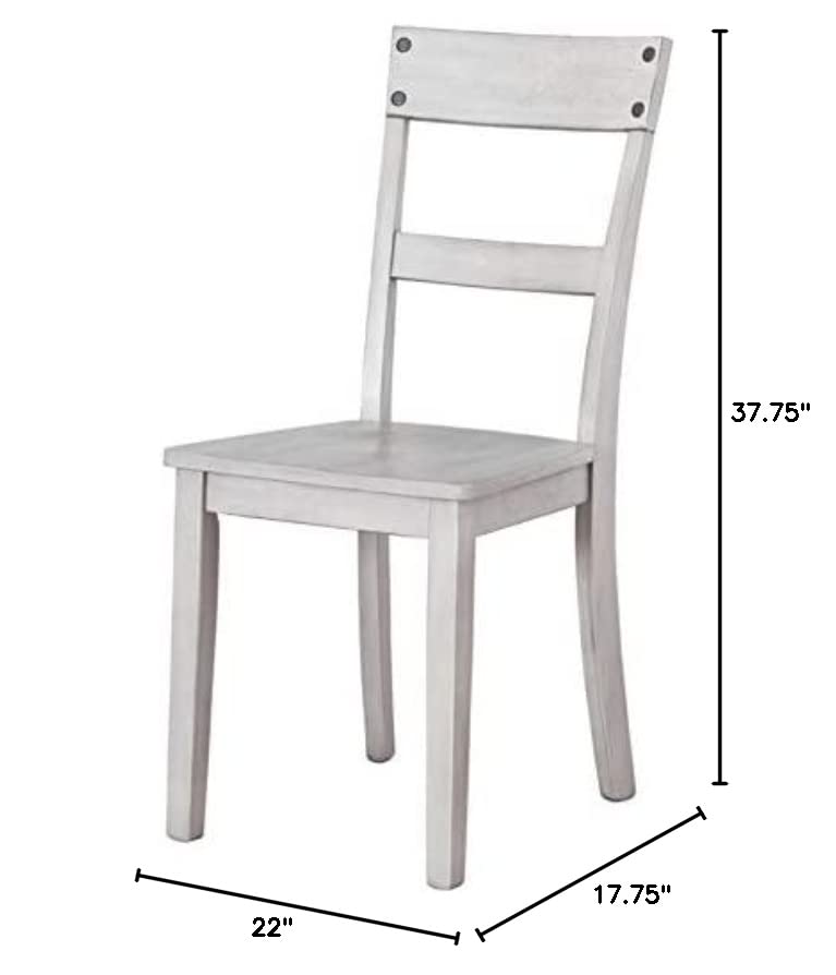 Signature Design by Ashley Loratti Modern Farmhouse Weathered Wood Dining Chair, 2 Count, Gray