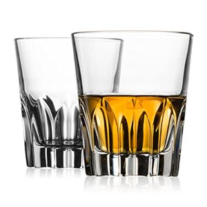 Godinger Whiskey Decanter and 2 Whiskey Glasses Bar Set, Italian Made Decanter for Liquor Scotch Bourbon Vodka