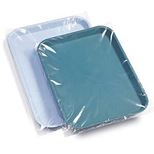 jmu dental tray covers, disposable clear plastic sleeve, ritter size b 10.5" x 14", box of 500