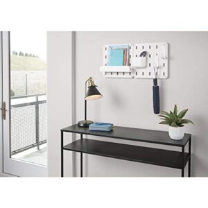 iDesign Cade BPA-Free Plastic Modular Hanging Pegboard Organizer Single Storage Hooks, 4.88" x 2.67" x 1.25", Matte White