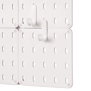 iDesign Cade BPA-Free Plastic Modular Hanging Pegboard Organizer Single Storage Hooks, 4.88" x 2.67" x 1.25", Matte White