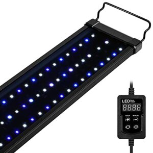 nicrew classicled marine aquarium light, led light with dual-channel timer for saltwater fish and reef tanks, 18 to 24-inch, 20-watt